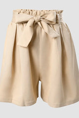 Paper Bag Waist Belted Shorts