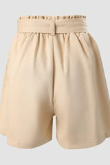 Paper Bag Waist Belted Shorts