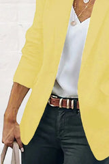 Long Sleeve Lapel Collar Blazer