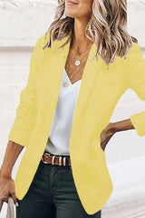 Long Sleeve Lapel Collar Blazer