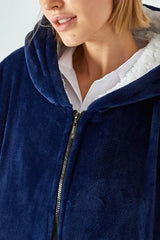 Warm Fleece Lined Fluffy Oversized Wearable Blanket Hoodie