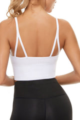 Plain Zipper Front Sports Bra