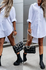 Long Sleeve Button Down Shirt Dress