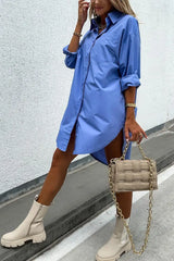 Long Sleeve Button Down Shirt Dress