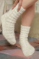 1Pair Heart Pattern Knit Socks