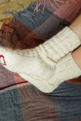 1Pair Heart Pattern Knit Socks