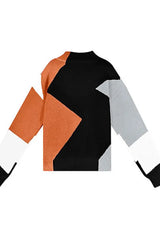 Colorblock Long Sleeve Casual Sweater