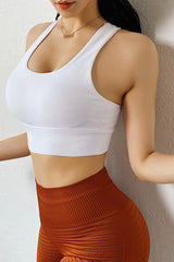 Crisscross Strappy Back Push Up Sports Bra