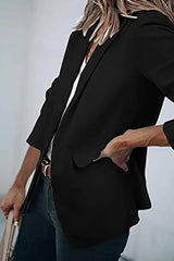 Long Sleeve Lapel Collar Blazer