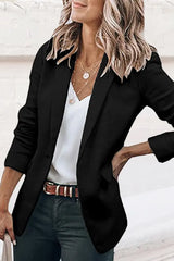 Long Sleeve Lapel Collar Blazer