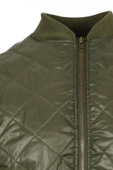 Quilted Long Sleeve Zipper Design Puffer Jacket