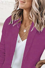 Long Sleeve Lapel Collar Blazer