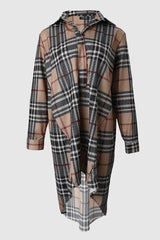 Plaid Long Sleeve Casual Shirt Dress