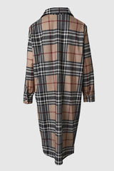 Plaid Long Sleeve Casual Shirt Dress