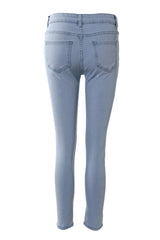 Zipper Fly High Elastic Skinny Jeans