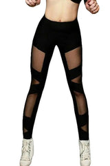 Sheer Mesh High Waist Skinny Leggings