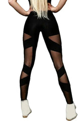 Sheer Mesh High Waist Skinny Leggings