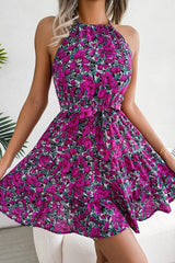 Floral Print Tied Detail Design Dress