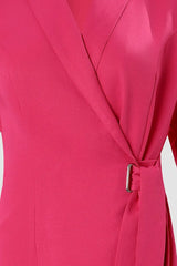 Tied Detail Blazer Pleated Dress