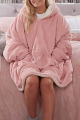 Warm Fleece Lined Fluffy Oversized Wearable Blanket Hoodie