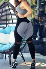 High Waist Colorblock Butt Lifting Yoga Pants