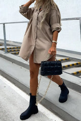 Long Sleeve Button Down Shirt Dress