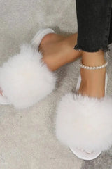 One Strap Fuzzy Slippers