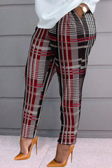 Plaid Print Long Sleeve Top & Pants Set