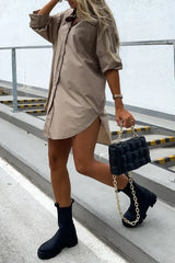 Long Sleeve Button Down Shirt Dress