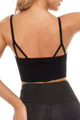 Plain Zipper Front Sports Bra