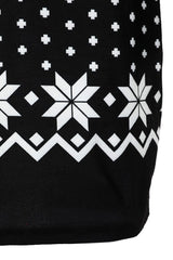 Christmas Long Sleeve Snowflake Elk Print Bodycon Dress