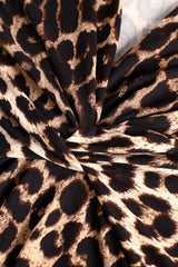 Cheetah Print V-neck Long Sleeve Top