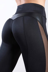 High Waist Sheer Mesh Tummy Control Butt Lift Leggings