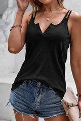 Double Strap V-cut Tank Top