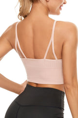 Plain Zipper Front Sports Bra