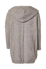 Open Front Batwing Sleeve Hooded Cardigan