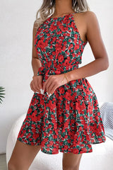 Floral Print Tied Detail Design Dress