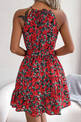 Floral Print Tied Detail Design Dress