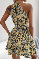 Floral Print Tied Detail Design Dress