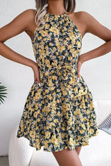 Floral Print Tied Detail Design Dress