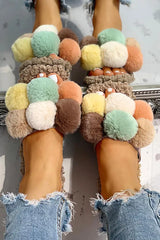 Villus Fluffy Casual Flat Sandals