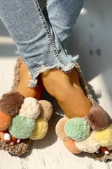 Villus Fluffy Casual Flat Sandals