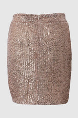 High Waist Sequin Mini Skir