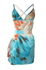 Tie Dye Knot Side Wrap Cami Dress