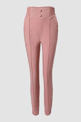 Contrast Piping High Waist Pants